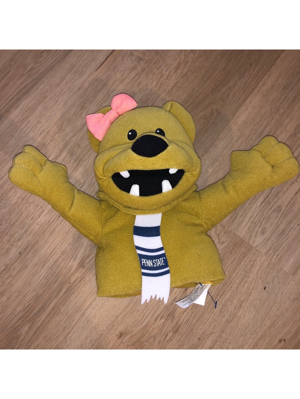 RARE PENN STATE NITTANY LION HAND PUPPET PLUSH GIRL MASCOT BLEACHER CREATURES